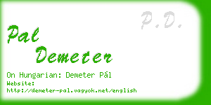 pal demeter business card
